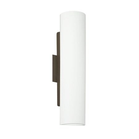 Besa Lighting Darci 16 Wall Sconce, Opal Matte, Bronze Finish, 1x5W LED 272507-LED-BR